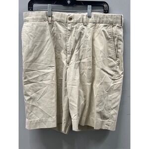 Polo Golf Ralph Lauren Shorts Mens 34 Beige Cotton Chino Logo Patch Casual